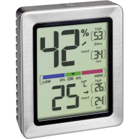 TFA Dostmann EXACTO 30.5047.54.K Thermo  en hygrometer Zilver