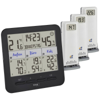 TFA Dostmann KLIMA@HOME 2 30.3075.01 Draadloze thermo  en hygrometer Zwart