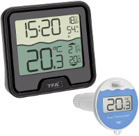 TFA Dostmann Marbella Zwembadthermometer Zwart