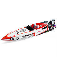 TFL Hobby 1148 WARRIOR2 50 km/u 86 cm Fiberglas Borstelloze RC Boot Hobbywing ESC Waterkoeling Hoge Snelheid Raceboot Ex
