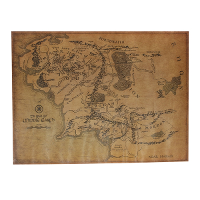 The Lord Of The Ring Middle Earth Map Retro Kraft Paper Poster