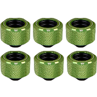 Thermaltake Pacific C PRO G1/4 PETG Tube 16mm OD Compression   Groen 6 stuks