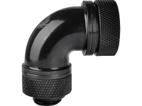 Thermaltake Pacific G1/4 PETG Tube 90 Degree Compression 16mm OD   Black Waterkoelinghoekverbinder