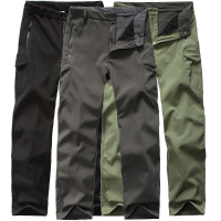 Thicken Mens Outdoor Military Polar Fleece Windproof Cargo Pants