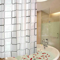 Thicker Square Shower Curtain Bathroom Waterproof Fabric Bath Curtain