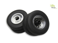Thicon Models 1:14 Truck oplegger Complete wielen Massief rubber, Aluminium 30 mm On Road Euro Optik Zilver 2 stuks