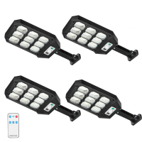 Thorfire 4 Pack Zonne Straatverlichting Outdoor 1000LM 279 LEDs Motion Sensor Overstromingslicht 3 Verlichtingsmodi Wate