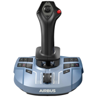 Thrustmaster TCA X Airbus Edition Vliegsimulator joystick Hoofdtelefoon (3.5 Mm jackplug), USB A, USB C PC, Xbox One, Xbox Series S, Xbox Series X Blauw