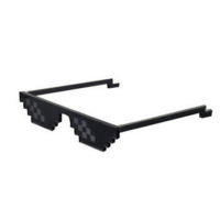 Thug Life Attitude Sunglasses 8 Bit Pixel Deal With It Unisex Glass Eyewear+box
