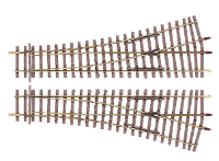 H0 Tillig Elite rails 85324 Wissel, Links Puntstukhoek 15Â° 178 mm 15 Â° 484 mm