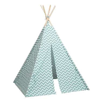 Tipi tent Bibi   groen/wit  160x120x120 cm   Leen Bakker