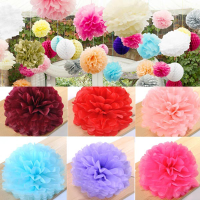Tissue Paper Pom Poms Flower Balls Wedding Party Baby Shower Decor