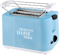 TKG Team Kalorik TKG TO 46 BL Broodrooster Kabelgebonden, Met broodrekje, Met handmatige temperatuursinstelling Blauw