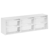 TOBIN   Wandplank met 6 dozen   Wit   Vezelplaat