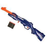 Toi Toys Politie Geweer   blauw   met 6 Foampijlen   shotgun   63 cm