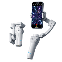 TOKQI M01 3 Assige Gimbal Stabilisator met Opvullicht Anti Shake Handheld Smartphone Gimbal met Opvouwbaar Statief voor