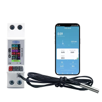 TOMZN 23mm AC110V 230V 50A WIFI Slimme Zekering TUYA Spanningsstroom Temperatuurmeting Beschermers Overstroomsdrempel
