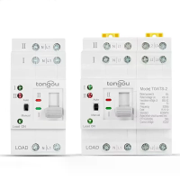 TONGOU DIN rail 2P 4P ATS Dual Power automatische overschakeling uitschakelaar elektronische selector schakelaar ononder