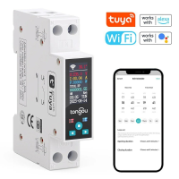 Tongou Tuya Wifi 35mm DIN RAIL Schakelaar Intelligent Meter Circuit Breaker LED Energy Meter KWh Power Timer Relay APP C