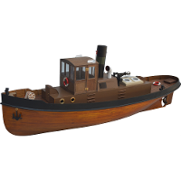 Tony Ray Aero Model 1/18 Mini 1930s Steam Sleepboot RC Schip DIY Volledige KIT Ongemonteerd met Motor ESC Servo Micro Sp
