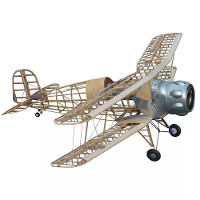 Tony Ray's Aero Model Bucker Bu133 1/5 Schaal 1320mm Span Balsahout RC Vliegtuig Biplane Vaste vleugel KIT