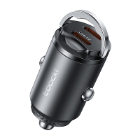 Toocki TQ CC34B 45W 2 poorts USB PD autolader adapter met trekring Dual Type C snel laden voor iPhone 15 14 13 voor Huaw