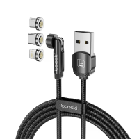 Toocki TQ X43 3A USB A naar iP/Type C/Micro USB kabel Snelle Oplaad  en Gegevensoverdracht Koperen Kernlijn 1M/2M Lang v