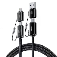 Toocki TQ X95 240W 4 in 1 USB kabel USB C/USB A naar USB C/iP PD3.1 8K@60Hz 40Gbps Snelladen Gegevensoverdracht Vernikke