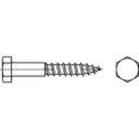 TOOLCRAFT 1061303 Zeskantbouten 10 mm 140 mm Buitenzeskant (inbus) DIN 571 RVS A4 50 stuks
