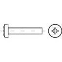 TOOLCRAFT 1068654 Lenskopschroeven M5 40 mm Kruiskop Pozidriv DIN 7985 RVS A2 500 stuks