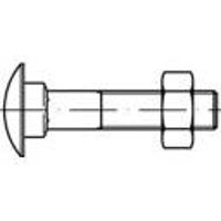 TOOLCRAFT 111458 Slotbout M12 150 mm Buitenzeskant (inbus) DIN 603 Staal Galvanisch verzinkt 50 stuks