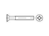 TOOLCRAFT 134558 Verzonken schroeven M8 30 mm Kruiskop Phillips DIN 965 Staal Galvanisch verzinkt 200 stuk(s)