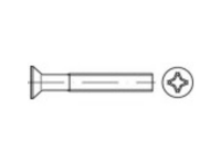 TOOLCRAFT 134576 Verzonken schroeven M10 60 mm Kruiskop Phillips DIN 965 Staal Galvanisch verzinkt 100 stuk(s)