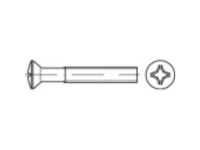 TOOLCRAFT 134683 Bolverzonken schroeven M8 80 mm Kruiskop Phillips DIN 966 Staal Galvanisch verzinkt 100 stuk(s)