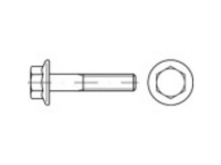 TOOLCRAFT 139701 Zeskantbouten met flens M10 35 mm Buitenzeskant (inbus) DIN 6921 Staal 100 stuks