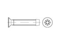 TOOLCRAFT 141168 Tapbouten M3 20 mm Kruiskop Pozidriv DIN 7500 Staal Galvanisch verzinkt 1000 stuks