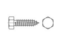 TOOLCRAFT 144603 Zeskant plaatschroeven 8 mm 32 mm Buitenzeskant DIN 7976 Staal Galvanisch verzinkt 250 stuk(s)