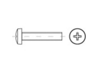 TOOLCRAFT 146123 Lenskopschroeven M4 8 mm Kruiskop Phillips DIN 7985 Staal Galvanisch verzinkt, Geel gechromateerd 2000 stuk(s)