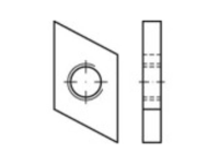TOOLCRAFT 161552 Schroefplaten voor hamerkopschroeven M6 Staal Galvanisch verzinkt 100 stuk(s)
