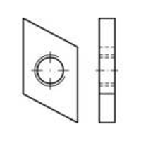 TOOLCRAFT 161553 Schroefplaten voor hamerkopschroeven M8 Staal Galvanisch verzinkt 100 stuk(s)