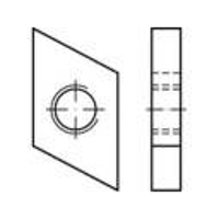 TOOLCRAFT 161557 Schroefplaten voor hamerkopschroeven M10 Staal Galvanisch verzinkt 100 stuk(s)