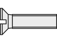 TOOLCRAFT 839946 Verzonken schroeven M2 25 mm Sleuf DIN 963 Kunststof, Polyamide 10 stuk(s)