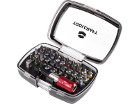 TOOLCRAFT 1613599 Bitset 32 delig Plat, Kruiskop Phillips, Kruiskop Pozidriv, Inbus, T profiel met gat, T profiel