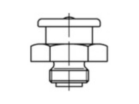 TOOLCRAFT Flat smeernippel 22 mm Staal galvanisch verzinkt kwaliteit 5.8 1 Stuk(s)