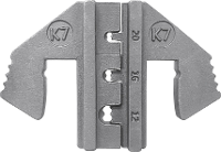 TOOLCRAFT PLE 0K7 Krimp onderdelen Geschikt voor connector: DUITS Krimpbereik AWG: 12 tot 20 AWG Geschikt voor merk: TOOLCRAFT PZ 500