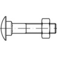 TOOLCRAFT 111510 Platbolschroef M16 280 mm Buitenzeskant DIN 603 Staal Galvanisch verzinkt 25 stuk(s)