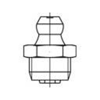 TOOLCRAFT smeernippels Staal galvanisch verzinkt kwaliteit 5.8 M10 100 stuk(s)
