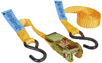 TOOLCRAFT Spanband (tweedelig) Trekkracht (lc) vastbinden (enkel/direct)=250 daN (l x b) 5 m x 25 mm Ratelinrichting