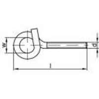TOOLCRAFT Sterke plafondhaak 140 mm Galvanisch verzinkt staal M10 20 stuks