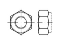 TOOLCRAFT TO 5374713 Zeskantmoeren M12 ISO 7040 RVS A4 50 stuk(s)